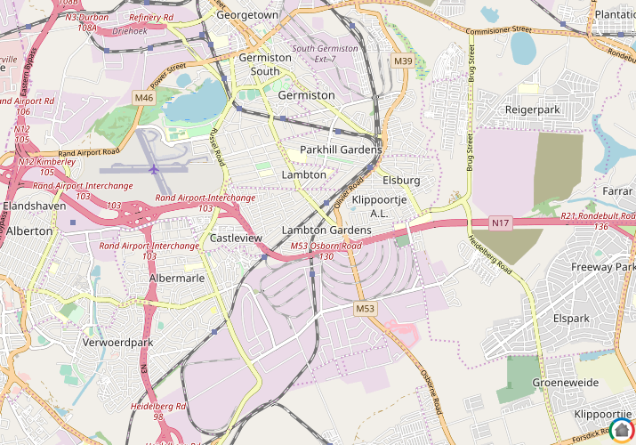 Map location of Lambton Gardens